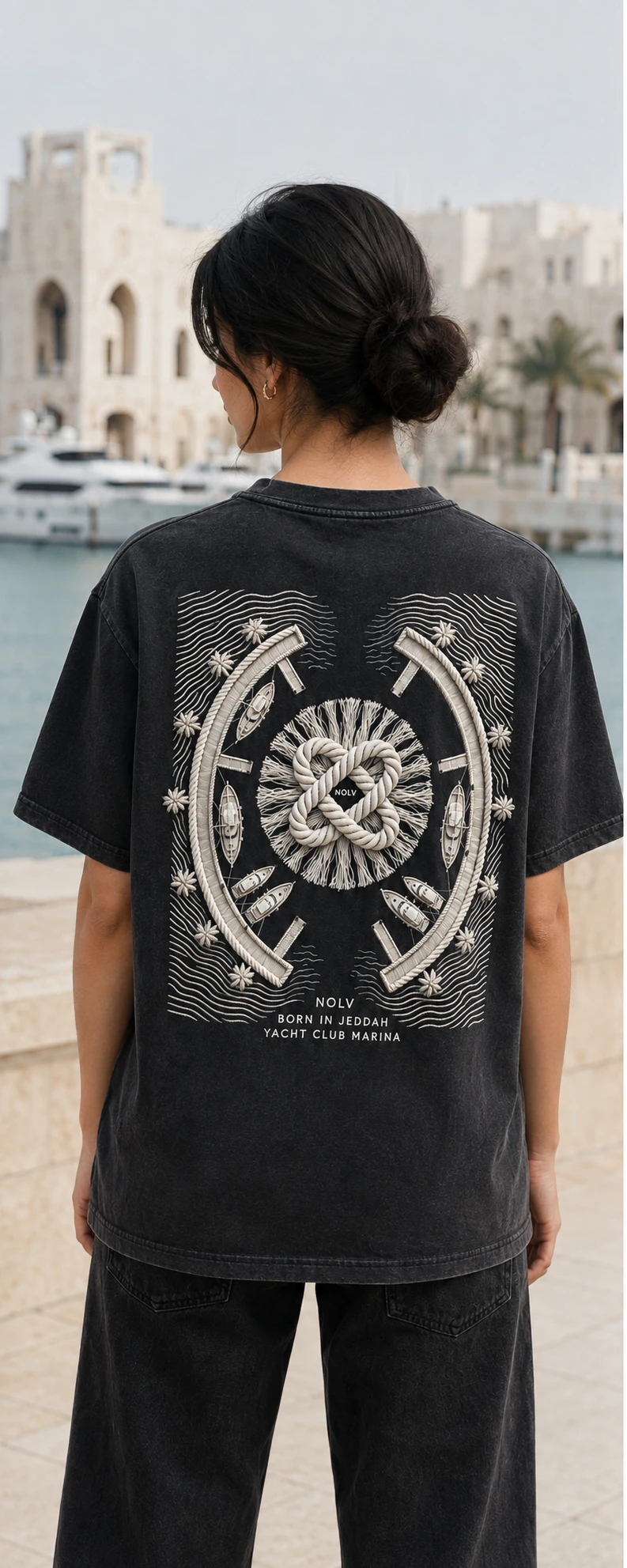 MARINA — YACHT CLUB، أسود / S