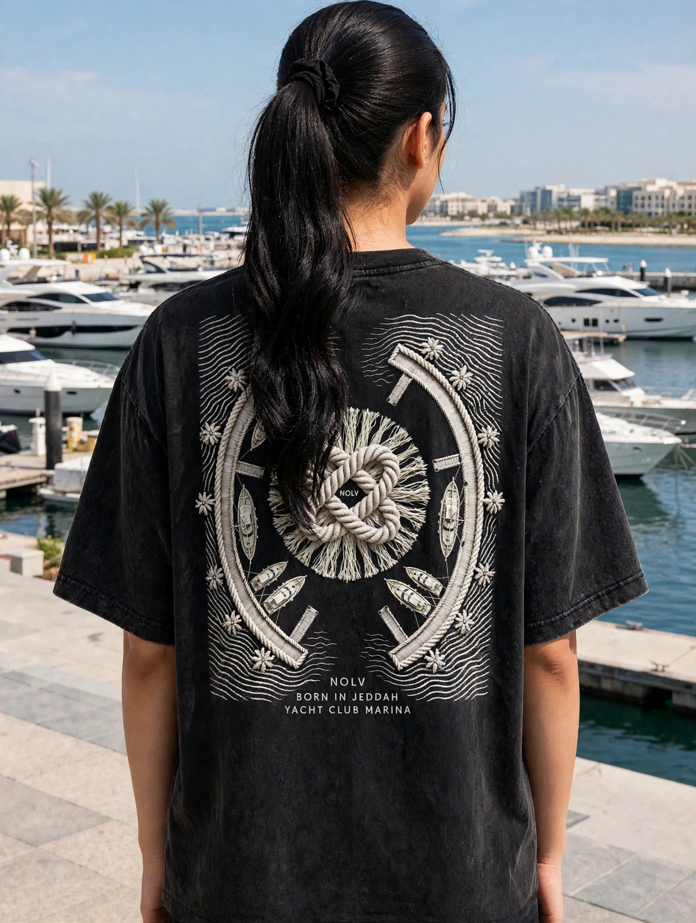 MARINA — YACHT CLUB، أسود / S